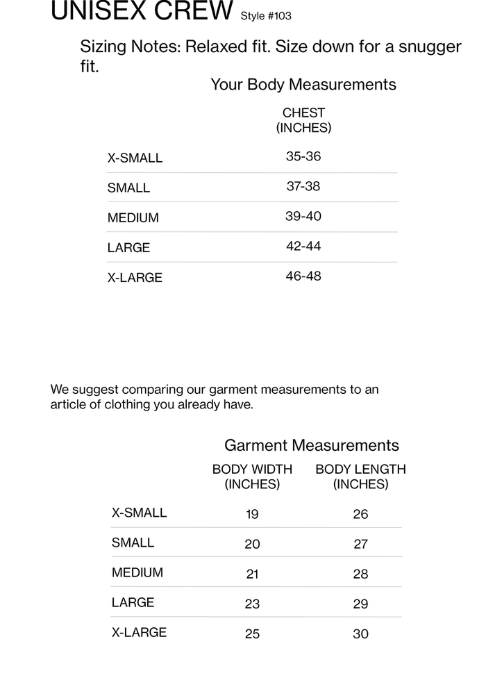 Women's Organic Unisex Style Crew Tee