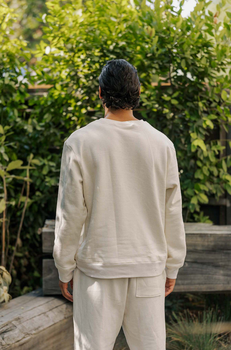 Men's Organic Heavyweight Crew Sweatshirt in Natural