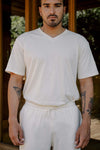 Men's Organic V-Neck Tee in Natural