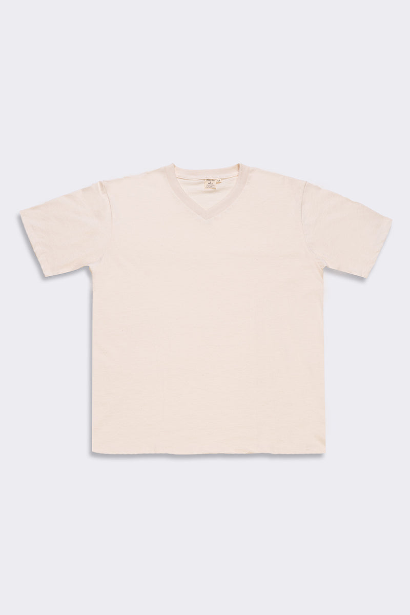 Women's Organic Unisex Style V-Neck Tee in Natural