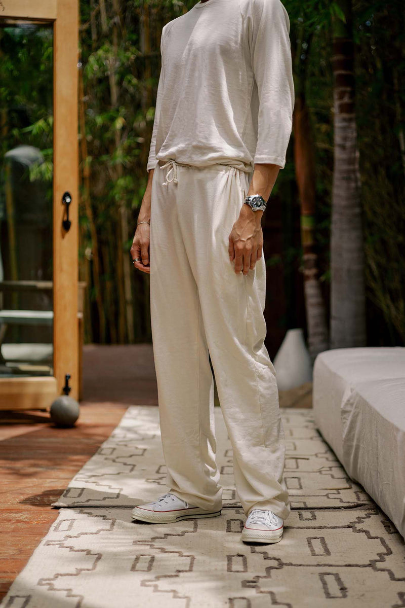 Men's 100% 100% Organic Cotton Lounge Pants in Natural | Soft & Comfortable Luxury | Designer Harvest & Mill Sustainable Collection Men's 100% 100% Organic Cotton Lounge Pants in Natural | Soft & Comfortable Luxury | Designer Harvest & Mill Sustainable Collection