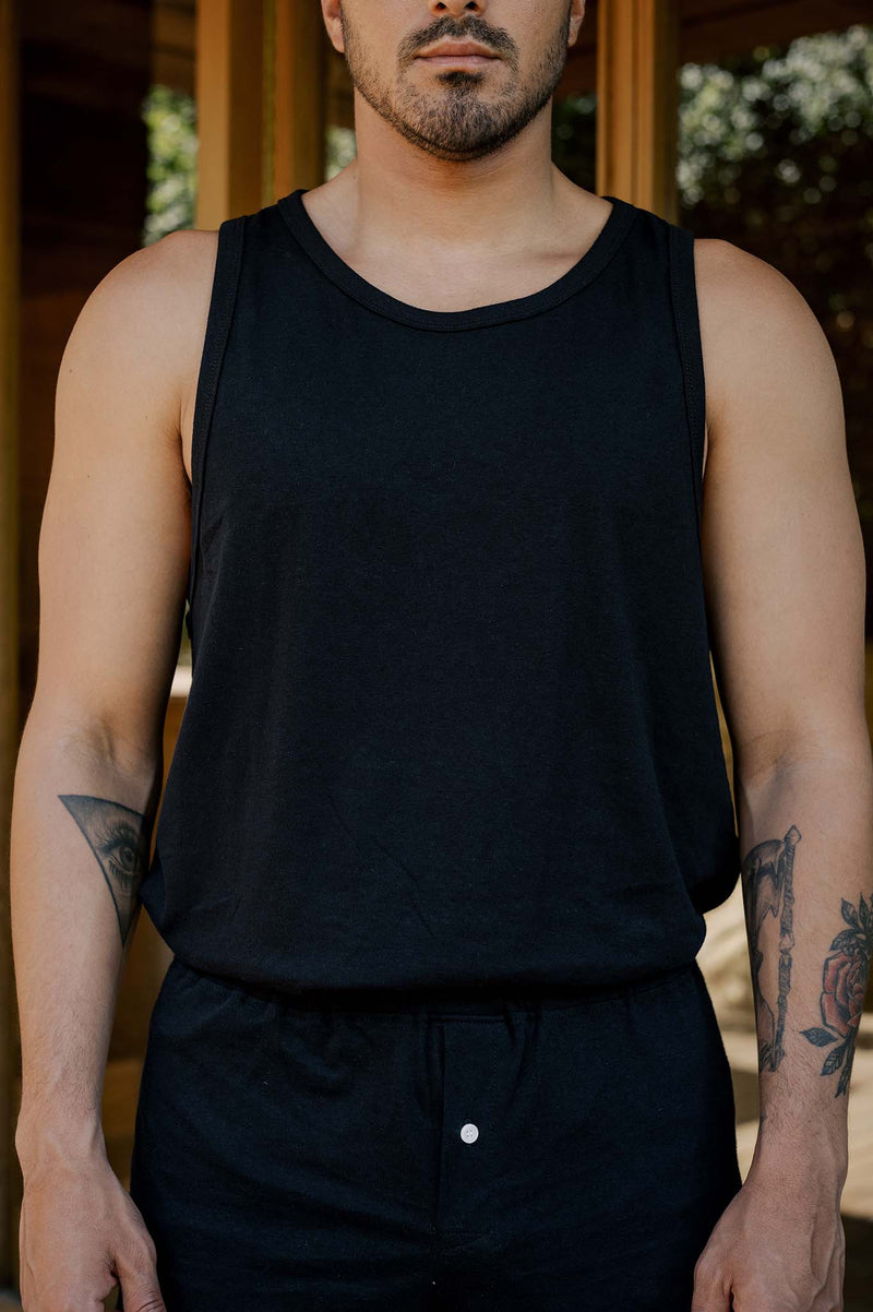 Men's Organic Tank Top in Black