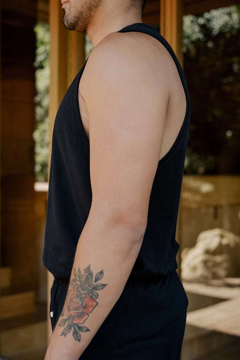Men's Organic Tank Top in Black