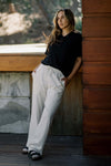 Women's Organic Straight Leg Lounge Pants in Natural