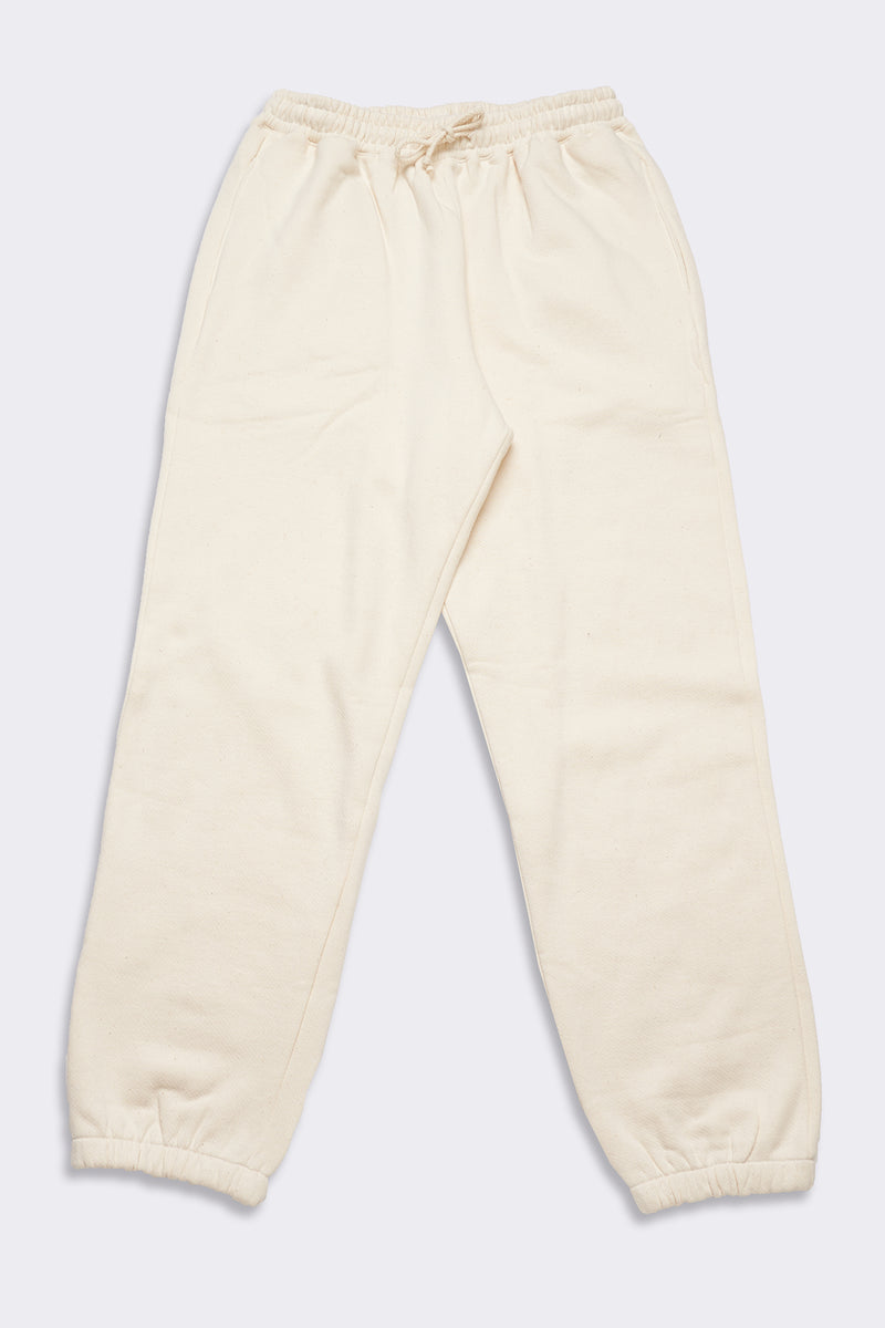 Women's Organic Heavyweight Fleece Sweatpants in Natural