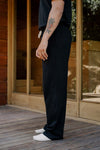 Men's Organic Straight Leg Lounge Pants in Black