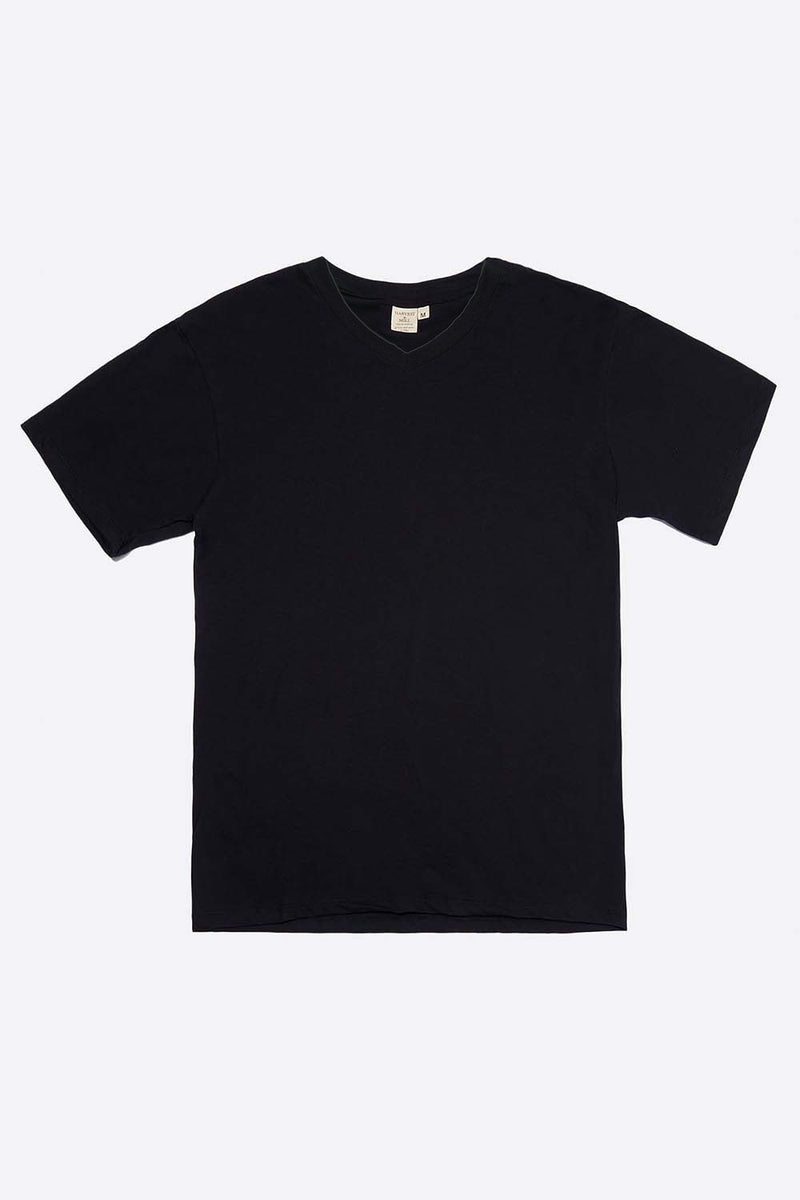 Women's Organic Unisex Style V-Neck Tee in Black
