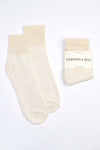 Women's 3 Pack Organic Cotton Socks Natural-White Ankle