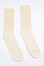 Men's 6 Pack Organic Cotton Socks Natural-White Crew