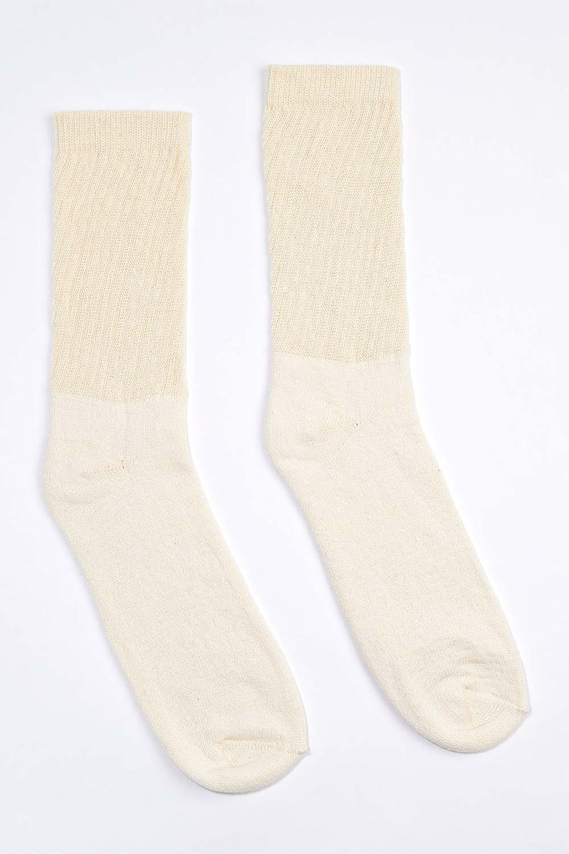 Women's Organic Cotton Socks Natural-White Crew