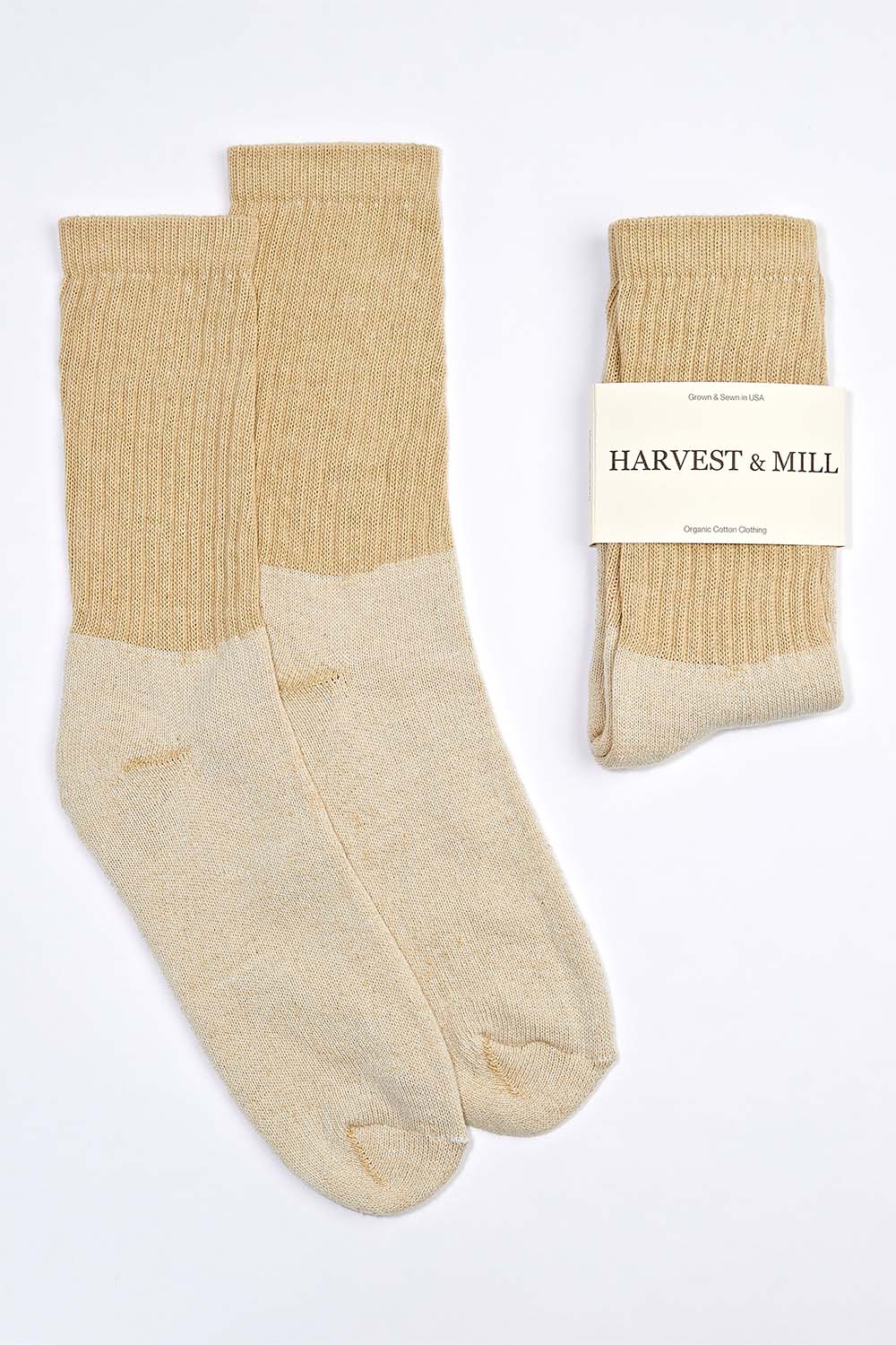 Organic Cotton Socks Tan Crew
