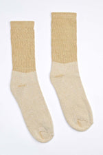 Men's Organic Cotton Socks Tan-Green Crew