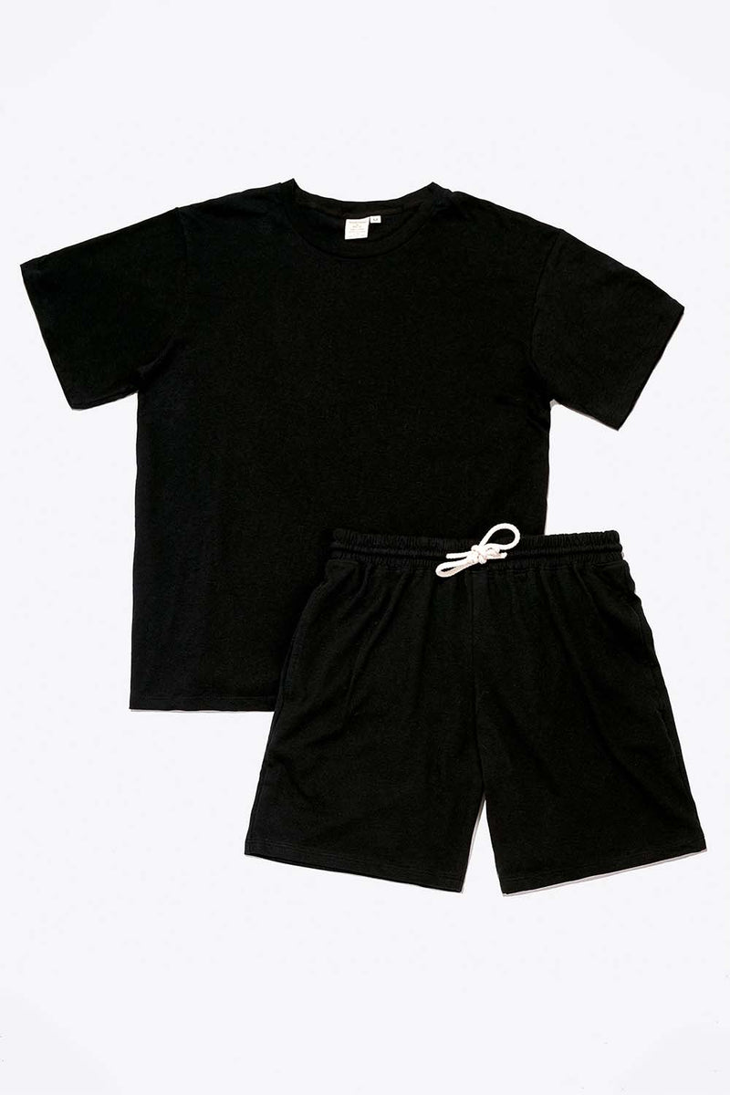 Women's Organic Black Pack: Athletic Shorts + Unisex Style Tee