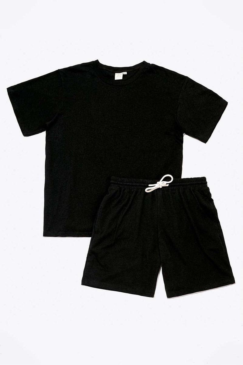 Men's Organic Black Pack: Athletic Shorts + Men's Crew Tee