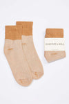 Women's Organic Cotton Socks Brown Ankle