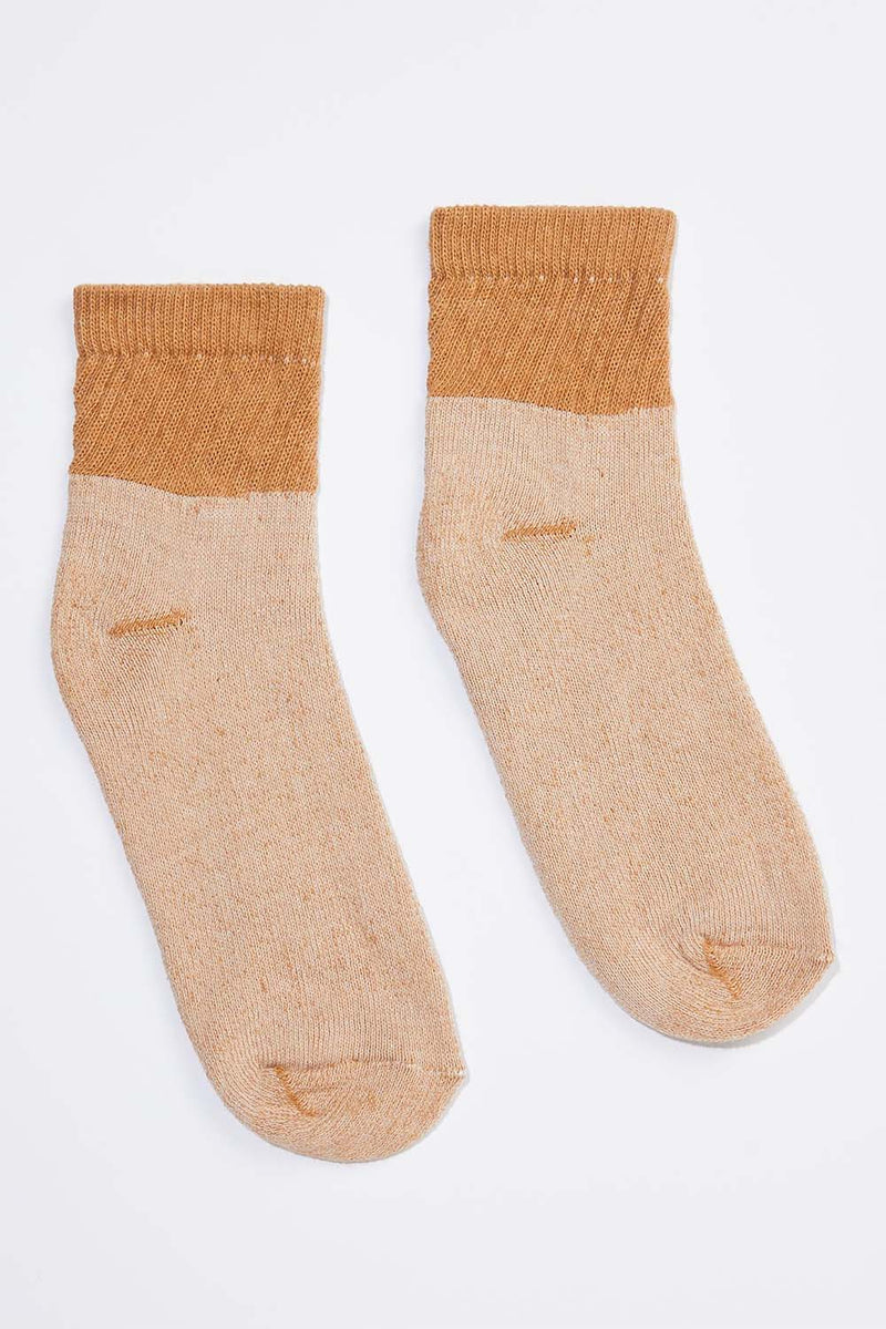 Women's 3 Pack Organic Cotton Socks Brown Ankle