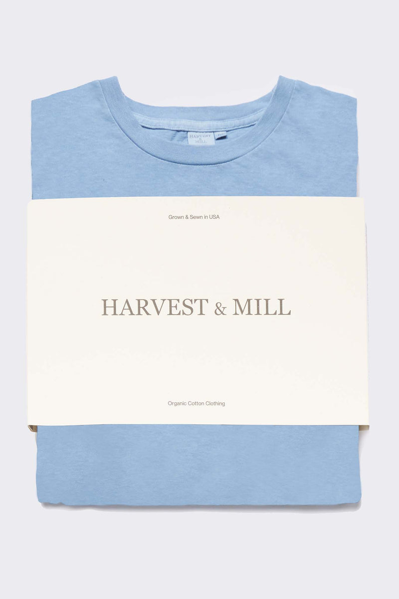 Indigo Dyed Light Blue Men's Organic Crew Tee – Harvest & Mill
