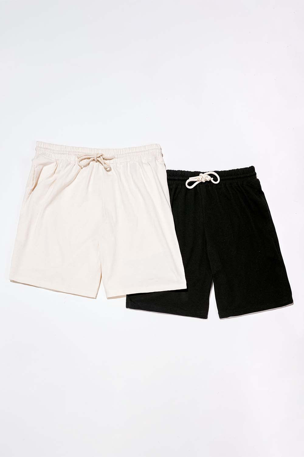 Wide-Leg Organic Cotton-Jersey Drawstring Shorts